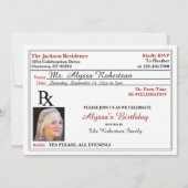 Funny Prescription Party Einladungen (Vorderseite)