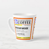 Funny Prescription Personalisiert Latte Tasse (Linke Ecke)
