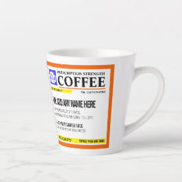 Funny Prescription Personalisiert Latte Tasse