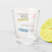 Funny Prescription Rum Shot Glas (Rückseite)