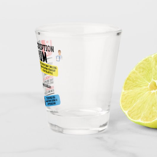 Funny Prescription Rum Shot Glas (Rechts)