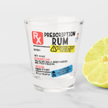 Funny Prescription Rum Shot Glas
