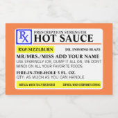 Funny Prescription Strings Food Label Lebensmitteletikett (Einzelnes Label)