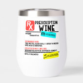 Funny Prescription Wein Personalisierter Name (Rückseite)