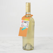 Funny Prescription Weinwarnung Personalisiert Flaschenanhänger (Angewinkelt)