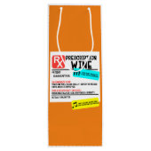 Funny Prescription Weinwarnung Personalisiert Geschenktüte Für Weinflaschen (Rückseite)