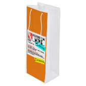 Funny Prescription Weinwarnung Personalisiert Geschenktüte Für Weinflaschen (Vorderseite Schrägansicht)