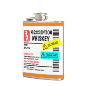 Funny Prescription Whiskey Custom Warning Label Flachmann (Links)