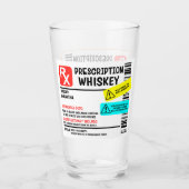 Funny Prescription Whiskey Custom Warning Label Glas (Vorderseite)