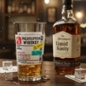 Funny Prescription Whiskey Custom Warning Label Glas