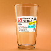 Funny Prescription Whiskey Custom Warning Label Glas