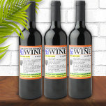 Funny Prescription Wine Bottle Labels Weinetikett<br><div class="desc">Ein lustiges Rezept für diese Weinflaschen-Etiketten.</div>