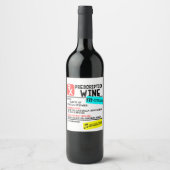 Funny Prescription Wine Warning Label Wedding Gesc Weinetikett (Vorderseite)