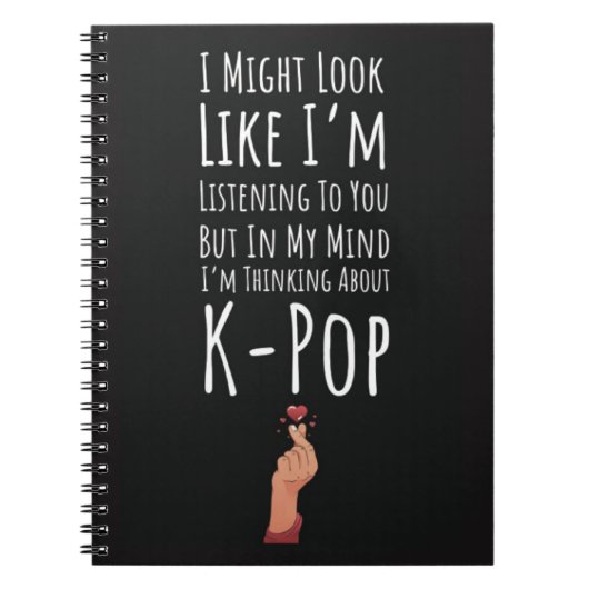 Funny Present For K-Pop Fans I Liebe Kpop Spaß Notizblock (Vorderseite)