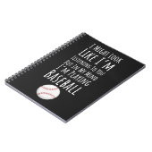 Funny Presents For Baseball Players Team Fan Lover Notizblock (Linke Seite)