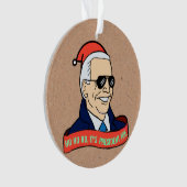 Funny President Joe Biden in Sonnenbrillen Weihnac Ornament (Vorderseite)