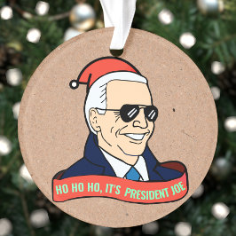 Funny President Joe Biden in Sonnenbrillen Weihnac Ornament