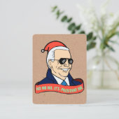 Funny President Joe Biden Weihnachtsgrußkarte Feiertagskarte (Stehend Vorderseite)