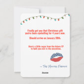 Funny President Joe Biden Weihnachtsgrußkarte Feiertagskarte (Rückseite)