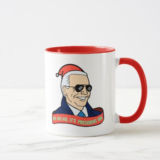 Funny President Joe Biden Weihnachtskaffee Tasse (Rechts)