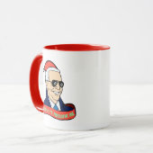 Funny President Joe Biden Weihnachtskaffee Tasse (Vorderseite Links)