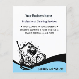 Funny Pressure Washing House Cleaning Flyer