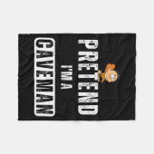 Funny Pretend I'm A Caveman Costume Halloween Easy Fleecedecke (Vorderseite (Horizontal))