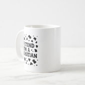 Funny Pretend I'm A Dalmatian Dog Lazy Halloween D Kaffeetasse (Vorderseite Links)