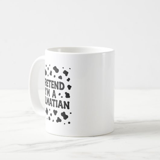 Funny Pretend I'm A Dalmatian Dog Lazy Halloween D Kaffeetasse (Vorderseite Links)