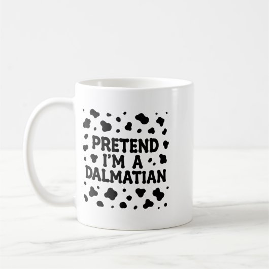 Funny Pretend I'm A Dalmatian Dog Lazy Halloween D Kaffeetasse (Links)