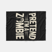 Funny Pretend I'm A Zombie Halloween Costume Fleecedecke (Vorderseite (Horizontal))