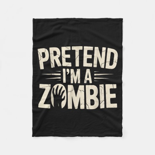 Funny Pretend I'm A Zombie Halloween Costume Fleecedecke (Vorderseite)
