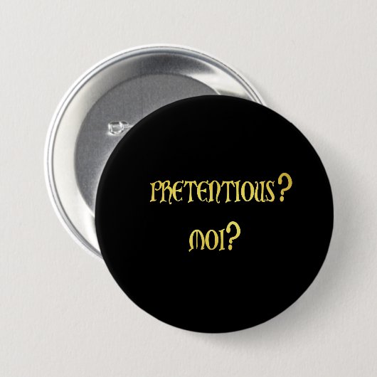 Funny Pretently Joke Button (Vorne & Hinten)
