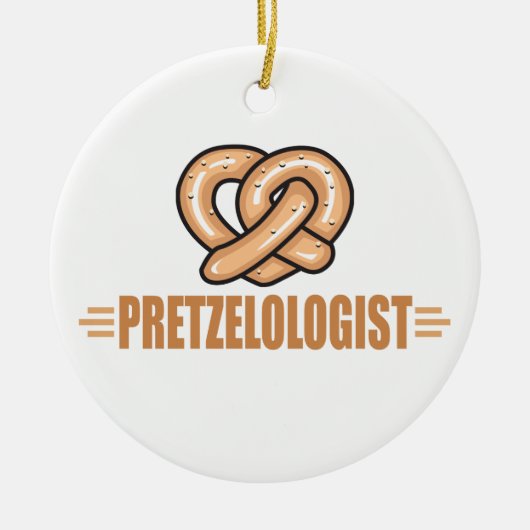 Funny Pretzel Lover Keramikornament (Vorne)