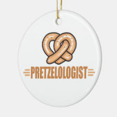 Funny Pretzel Lover Keramikornament (Links)