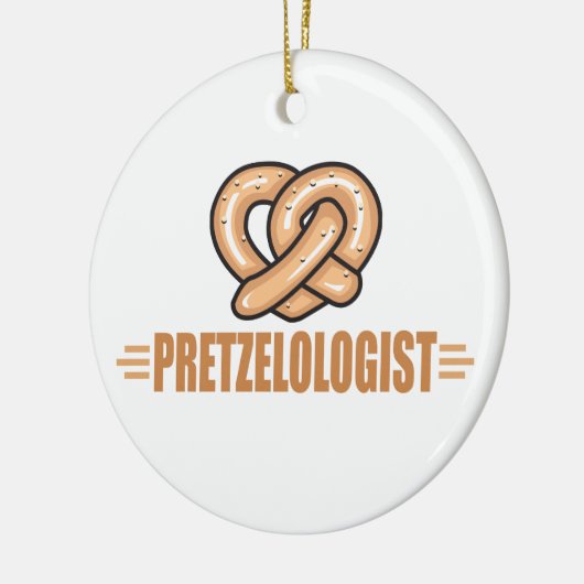 Funny Pretzel Lover Keramikornament (Links)
