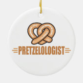 Funny Pretzel Lover Keramikornament (Hinten)