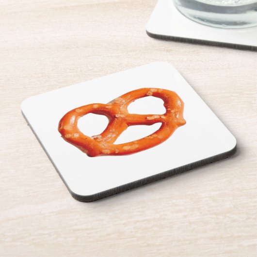 Funny Pretzel Salty Crunch 4Emanuel Getränkeuntersetzer (Linke Seite)