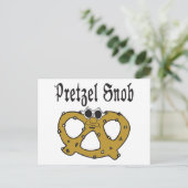 Funny Pretzel Snob Postkarte (Stehend Vorderseite)