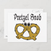 Funny Pretzel Snob Postkarte (Vorne/Hinten)