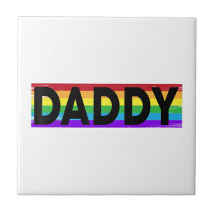 Funny Pride Daddy - Proud Gay Lesbian LGBT Geschen Fliese