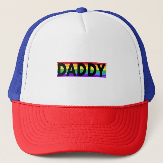 Funny Pride Daddy - Proud Gay Lesbian LGBT Geschen Truckerkappe (Vorderseite)