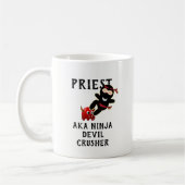 Funny Priest Geschenk AKA Ninja Devil Crusher Kaffeetasse (Links)