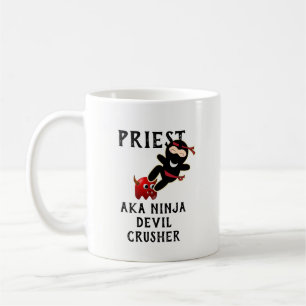 Funny Priest Geschenk AKA Ninja Devil Crusher Kaffeetasse