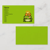 FUNNY PRINCE FROG CARTOON Smogy Augäpfel Kronen Visitenkarte (Vorne/Hinten)