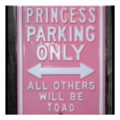 Funny Princess Parking Nur Schild (Vorderseite)