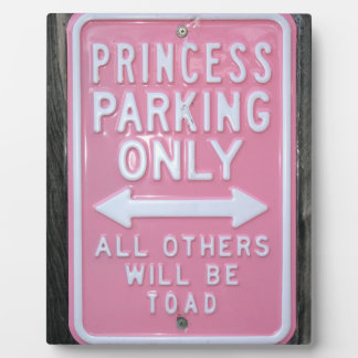 Funny Princess Parking Nur Schild Fotoplatte