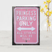 Funny Princess Parking Nur Schild Karte (Gelbe Blume)