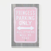 Funny Princess Parking Nur Schild Post-it Klebezettel (Vorderseite)