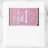 Funny Princess Parking Nur Schild Rechteckiger Aufkleber (Tasche)